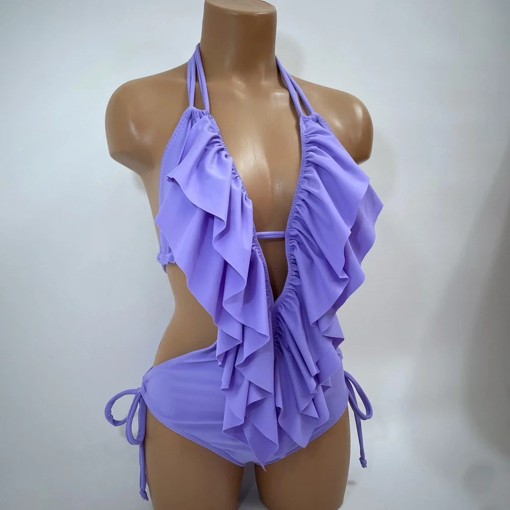One piece ruffle swimsuit - Picture 5 of 7